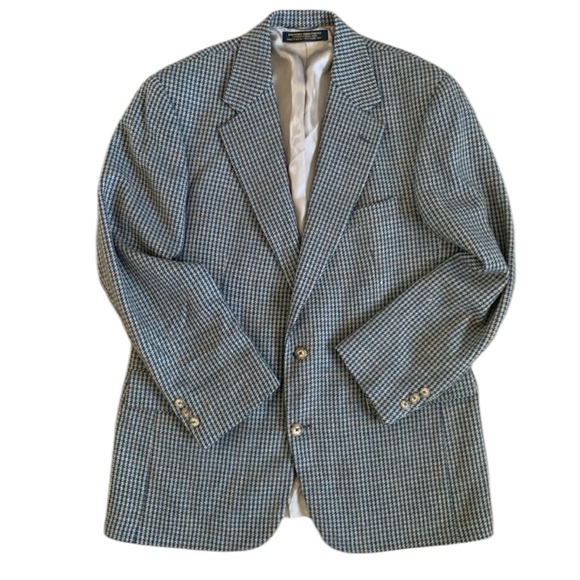 Brooks Brothers Other - Brooks Brothers Classic Brown Houndstooth Blazer Jacket Size 42